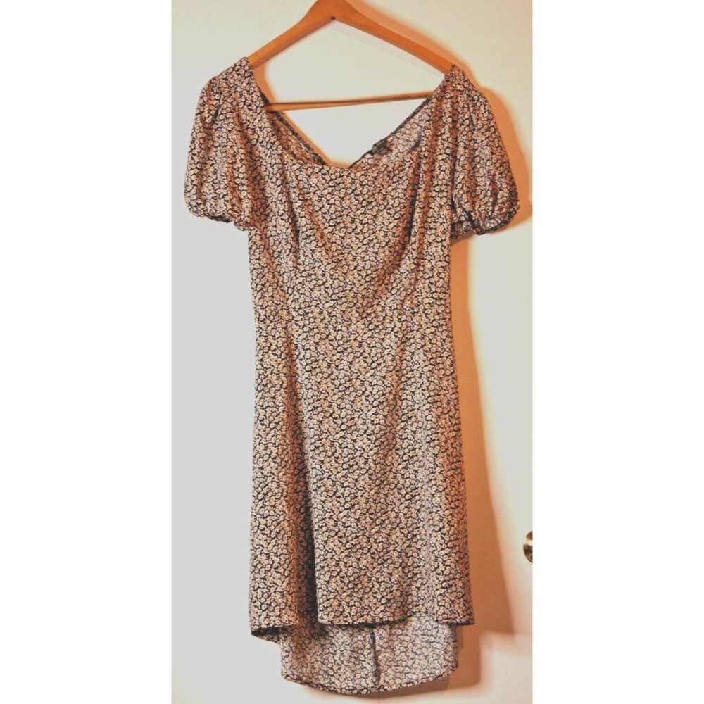 LILY ROSE Floral Midi Dress Sz XXL Sweetheart Neckline & Open Back multicolored